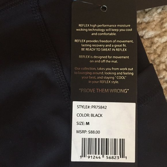NWT Reflex black high waisted leggings, M - Picture 9 of 12